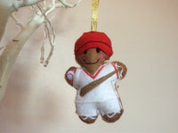 Baseball Player Gingerbread Man Decoration