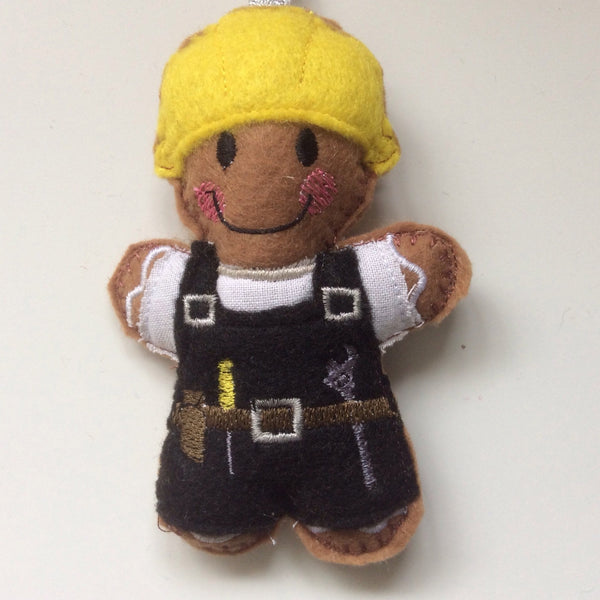 Builder Gingerbread Man Decoration