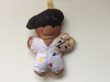 Artist Gingerbread Man Decoration