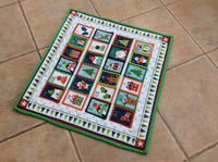 Children's Design Christmas Squares Reusable Fabric Pocket Advent Calendar