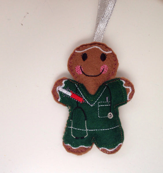 Vet Nurse Gingerbread Decoration.