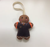 Charming Flight Attendant Gingerbread Decoration Orange, Grey Uniform - A Unique Touch to Your Holiday Decor