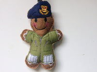 Air Force Fighter Pilot Gingerbread Man Decoration