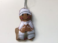 Cricketer Gingerbread Man Decoration