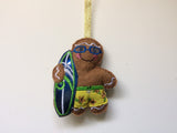 Surfer Dude Gingerbread Man Decoration