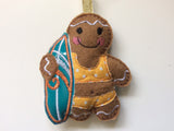 Surfer Gal Gingerbread Man Decoration