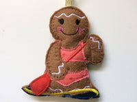 Paddleboarding girl gingerbread man