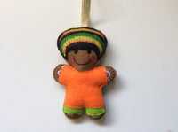 Jamaican Rasta Gingerbread Man Decoration