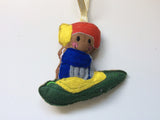 Kayaking Gingerbread Man Decoration