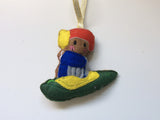 Kayaking Gingerbread Man Decoration