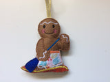 Paddleboarding Boy Gingerbread Man Decoration