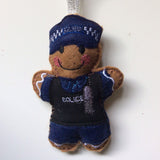 Armed Police Officer Gingerbread Decoration