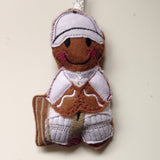 Cricketer Gingerbread Man Decoration