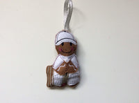 Cricketer Gingerbread Man Decoration