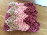Luxurious Pink Crochet Pram Cover – Soft Merino Wool Blanket Topper for Babies