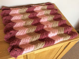 Luxurious Pink Crochet Pram Cover – Soft Merino Wool Blanket Topper for Babies