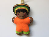 Jamaican Rasta Gingerbread Man Decoration