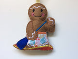 Paddleboarding Boy Gingerbread Man Decoration