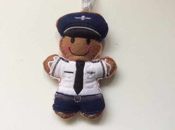 Pilot (Shirt) Gingerbread Man Decoration