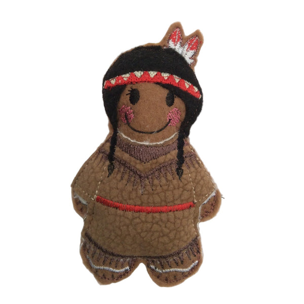Native American female, gingerbread decoration.