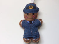 Air Force Female Gingerbread Man Decoration