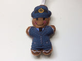 Air Force Female Gingerbread Man Decoration