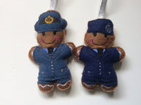 Air Force Female Gingerbread Man Decoration