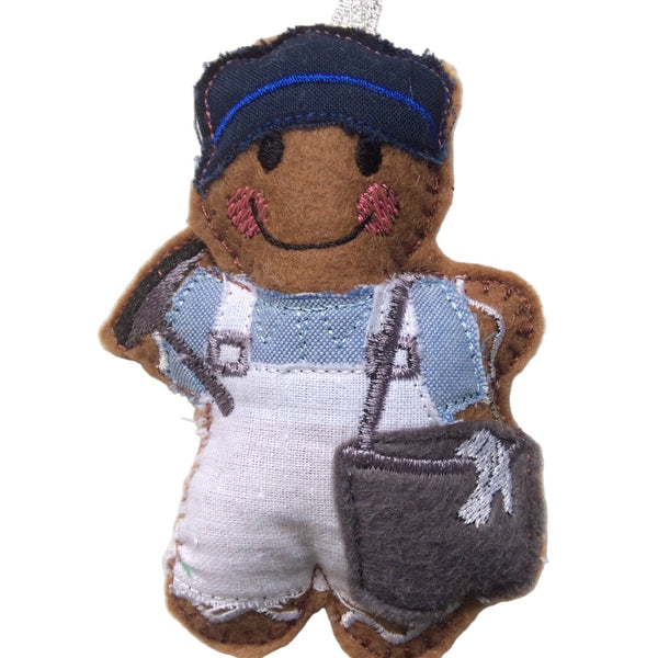 Window cleaner gingerbread decoration.