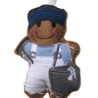 Window Cleaner Gingerbread Man Decoration