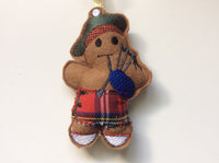 Tartan Kilt Gingerbread Man Decoration