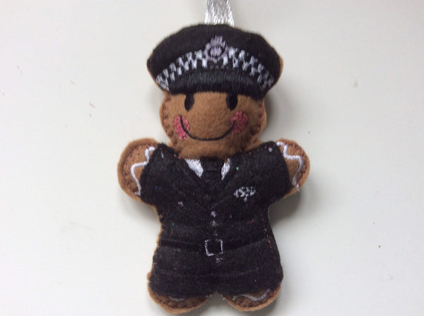 Police Officer Gingerbread Man Decoration