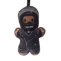 Biker Gingerbread Man Christmas Decoration