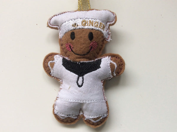 Sailor (White Uniform) Gingerbread Man Decoration