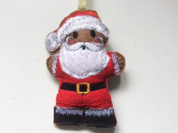 Santa Gingerbread Man Decoration