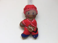 Ice Hockey Player Gingerbread Decoration