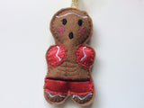 Kick Boxing Gingerbread Man Decoration