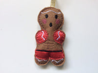 Kick Boxing Gingerbread Man Decoration