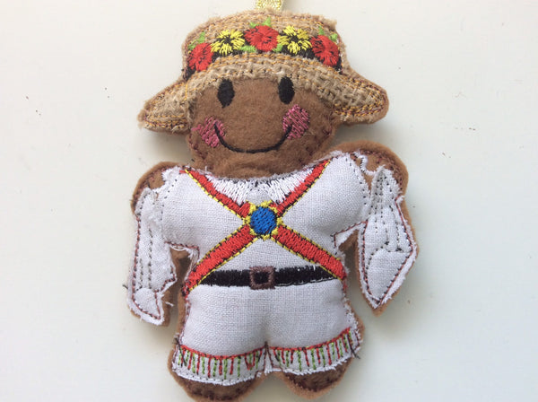 Morris Dancer (Male) Gingerbread Man Decoration