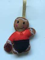 Ten Pin Bowling Gingerbread Man Decoration