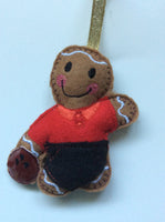 Ten Pin Bowling Gingerbread Man Decoration