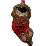 Otterley love you  felt decoration