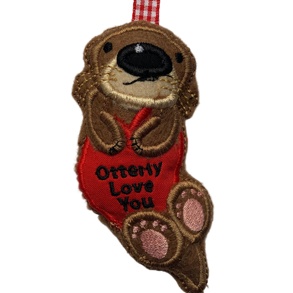 Otterley love you  felt decoration