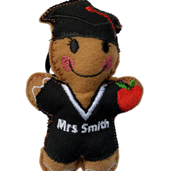 Personalised teacher gingerbread ornament