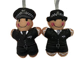 Scottish Police Officer Felt Gingerbread Man Ornament