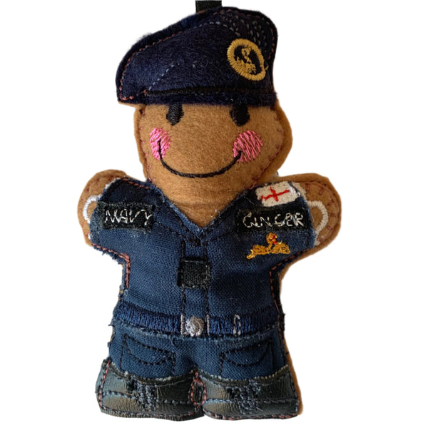 Royal Navy Submariner Gingerbread Man Decoration.