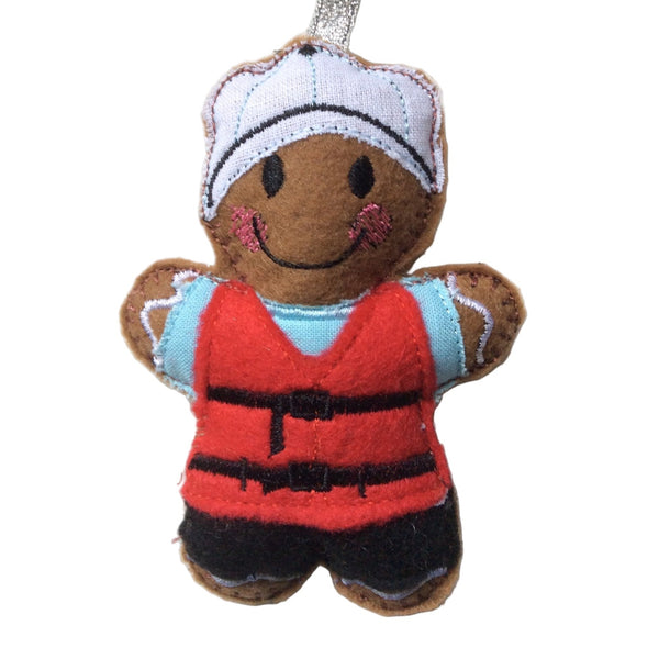 Yachtsman, sailor gingerbread man decoration.