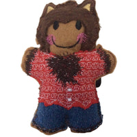 Werewolf, felt gingerbread man hanging Halloween decoration